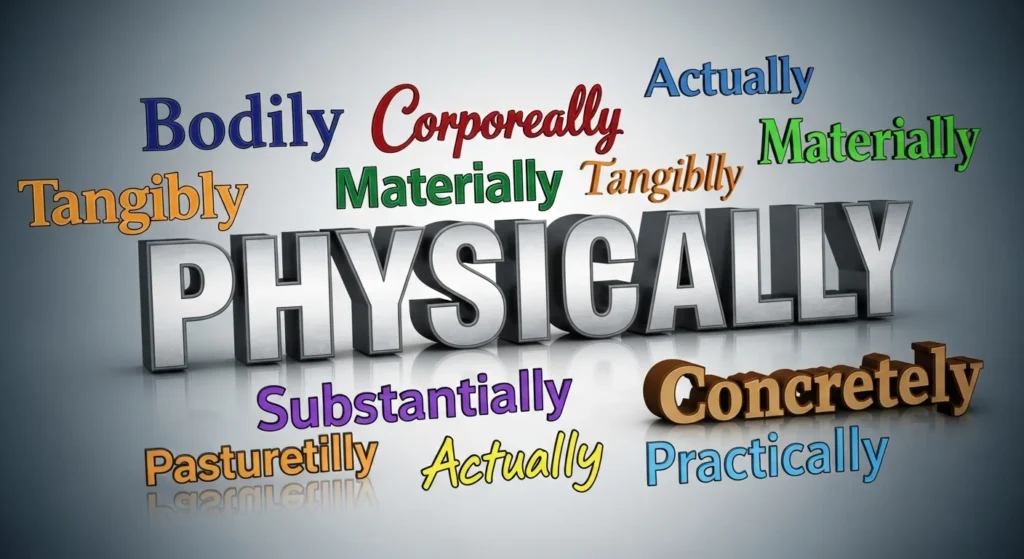 Synonyms of Physically