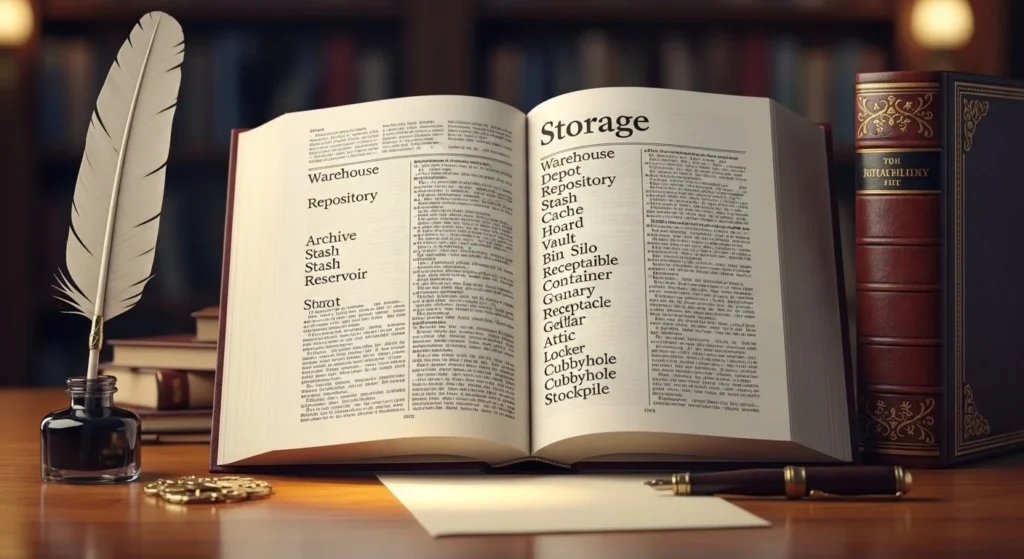 Synonyms of Storage