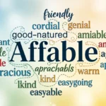 Synonyms of Affable