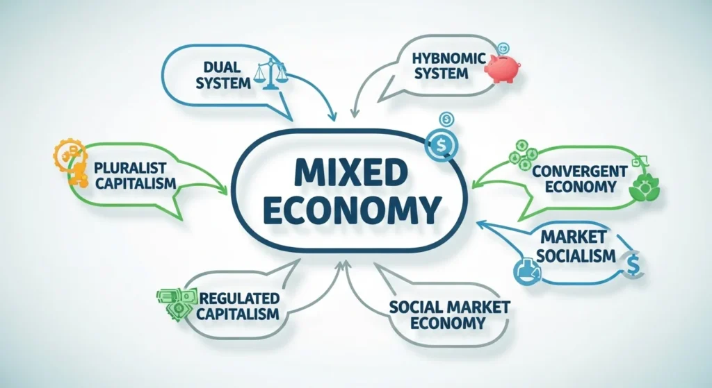 Synonyms of Mixed Economy
