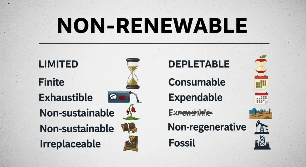 Synonyms of Non-Renewable