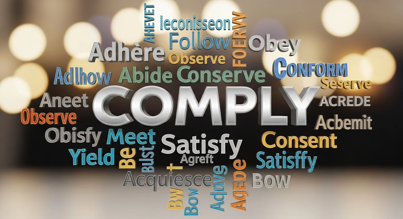 Synonyms of Comply