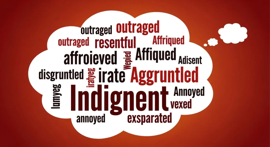 Synonyms of Indignant