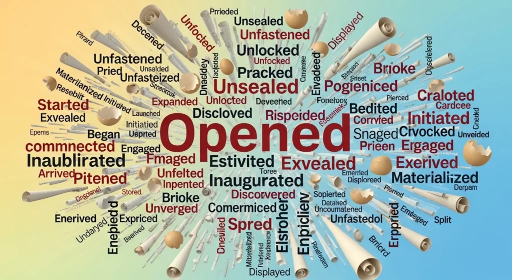 Synonyms of Opened