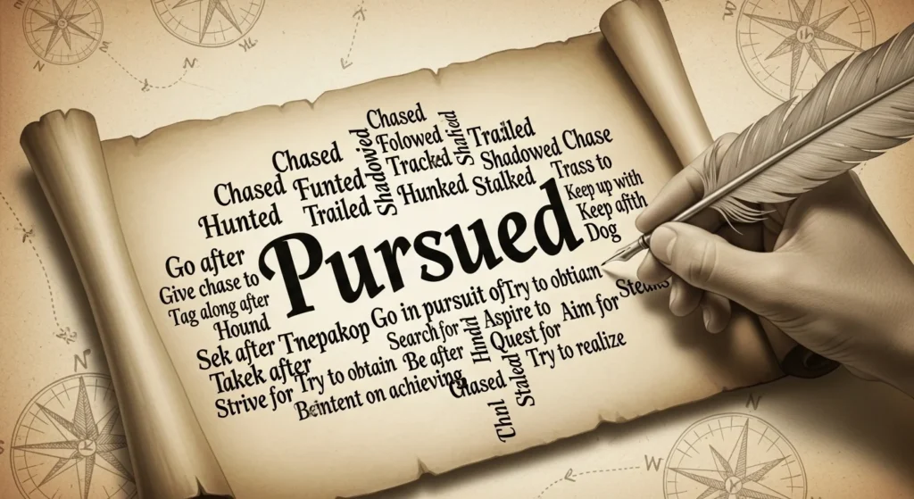 Synonyms of Pursued