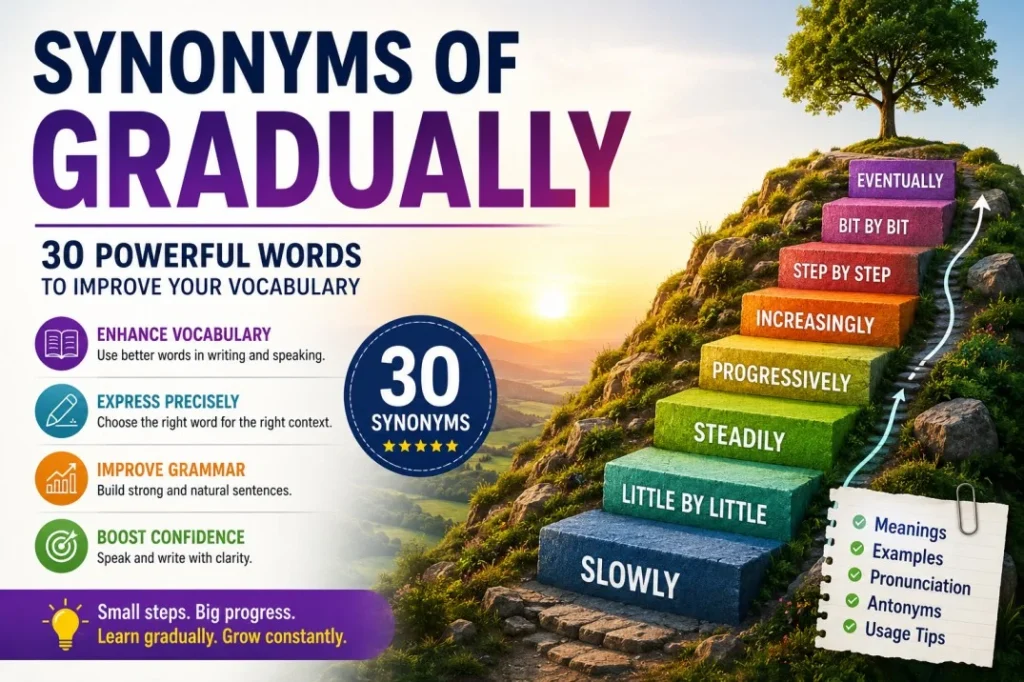 Synonyms of Gradually