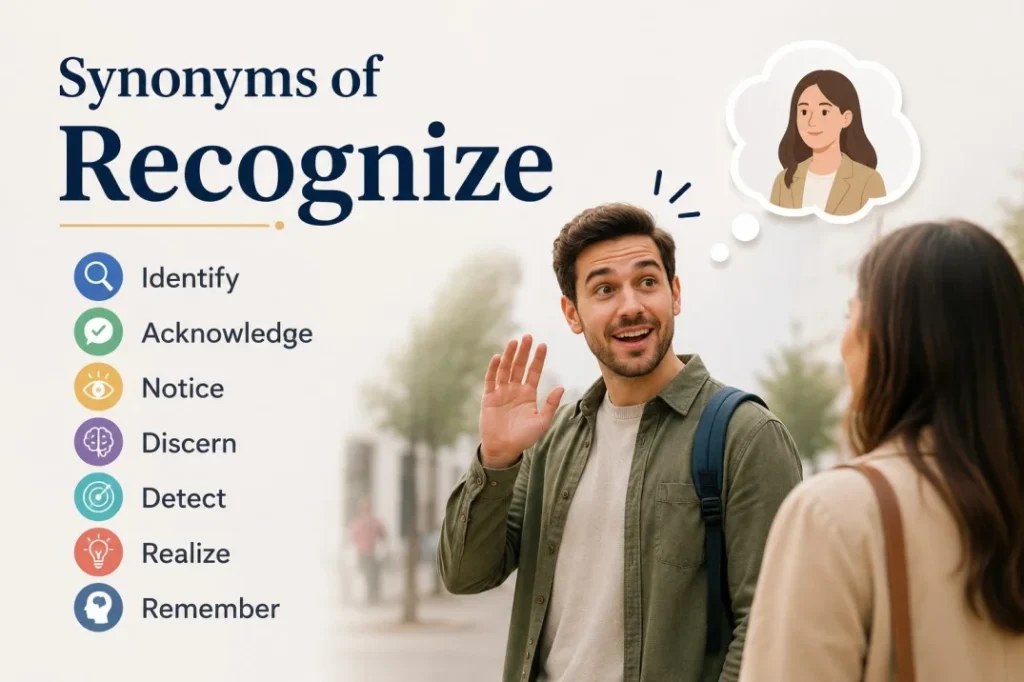 Synonyms of Recognize