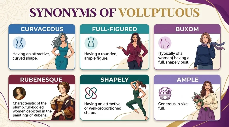 Synonyms of Voluptuous