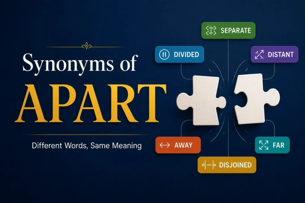 Synonyms of Apart