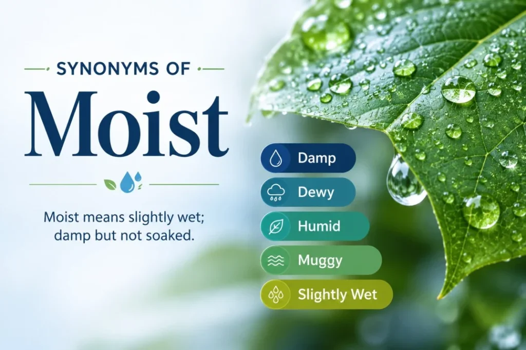 Synonyms of Moist